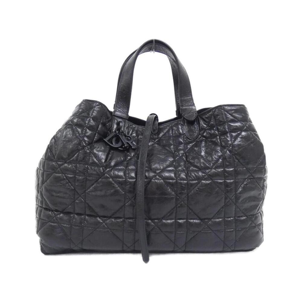 Christian Dior Toujours Bag black crinkled calfskin cannage